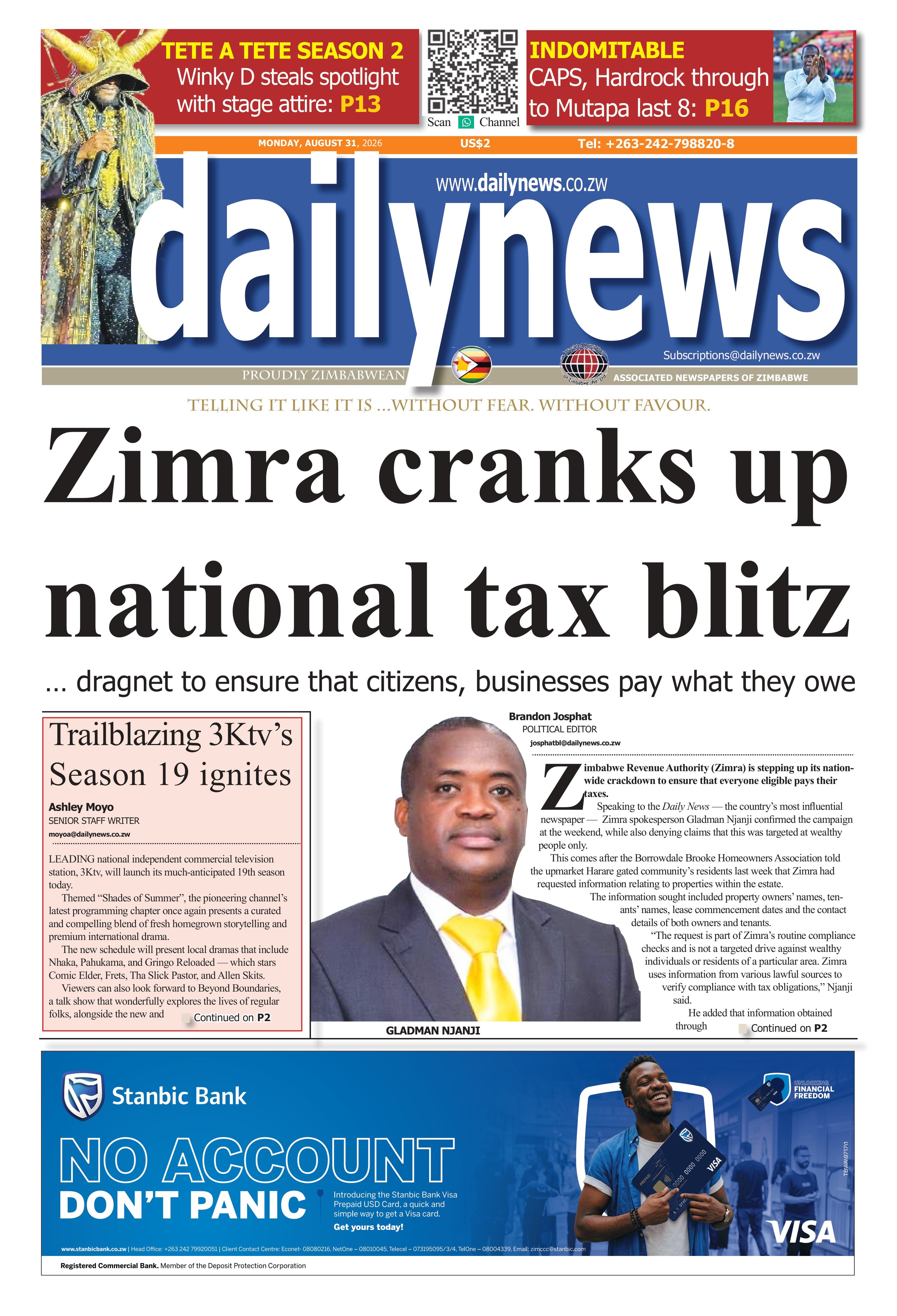 Monday 31 August 2026